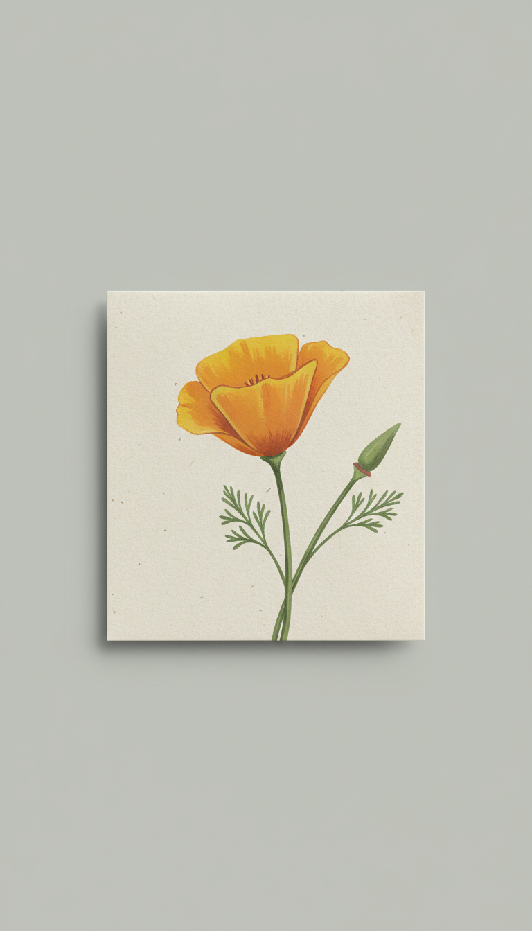 California Poppy Seed Packet